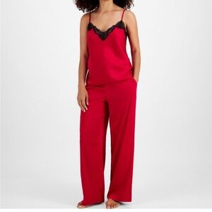 Elegant Red Women's Sleepwear Set